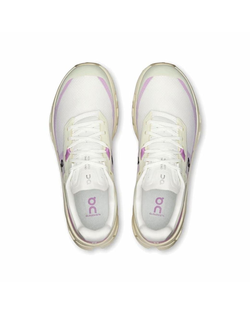 On Shoes White Cloudvista 2 Lace-Up Sneakers