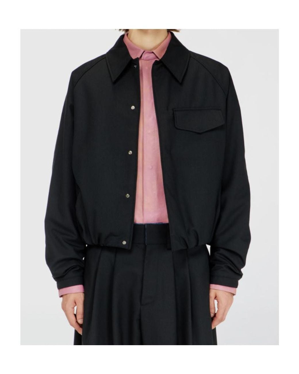 DIESEL Black Raglan-Sleeve Gathered Bomber Jacket for men