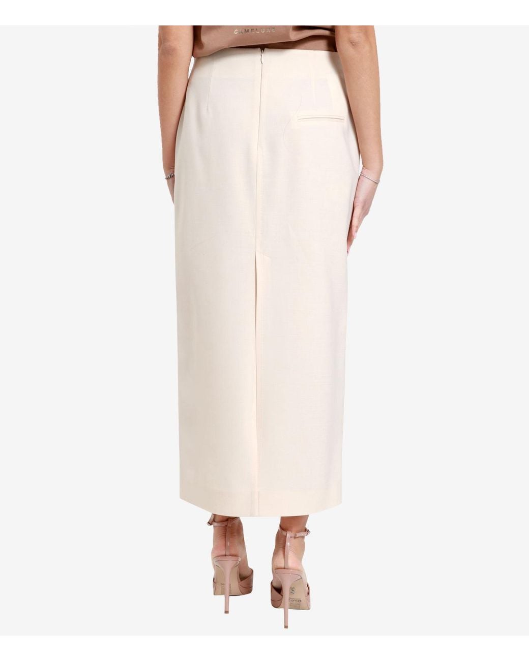 Philosophy Di Lorenzo Serafini White Solid-Color Skirt