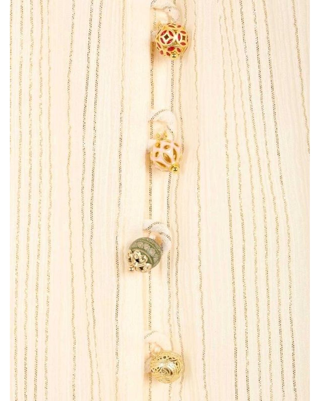 Zimmermann Natural Aster Elasticated Cuff Blouse