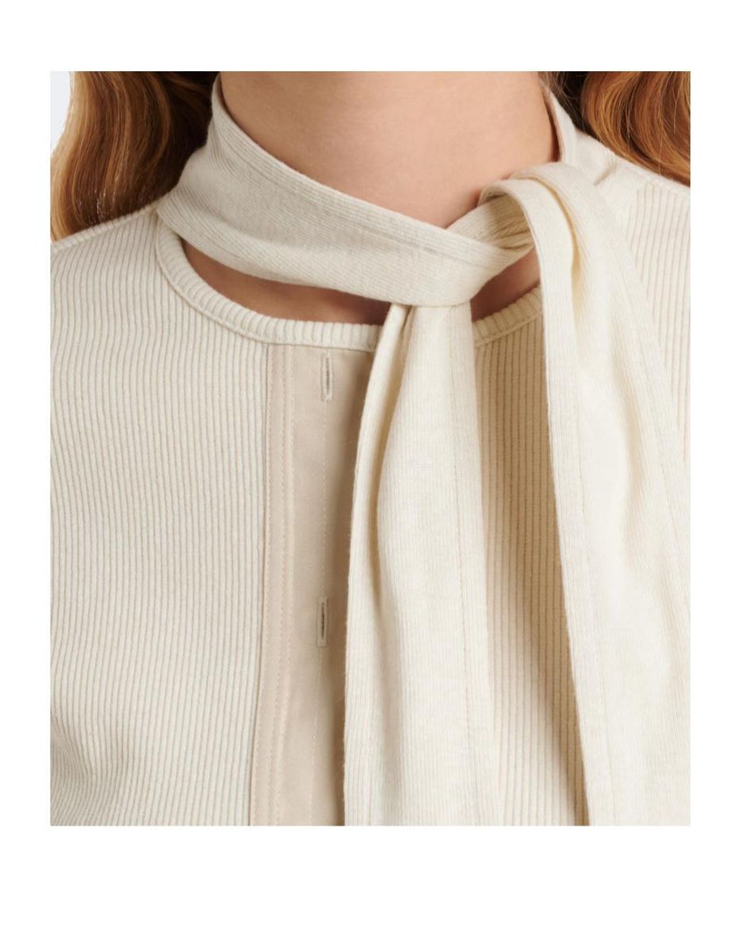 Lemaire White Ribbed-Knit Cotton And Linen Top