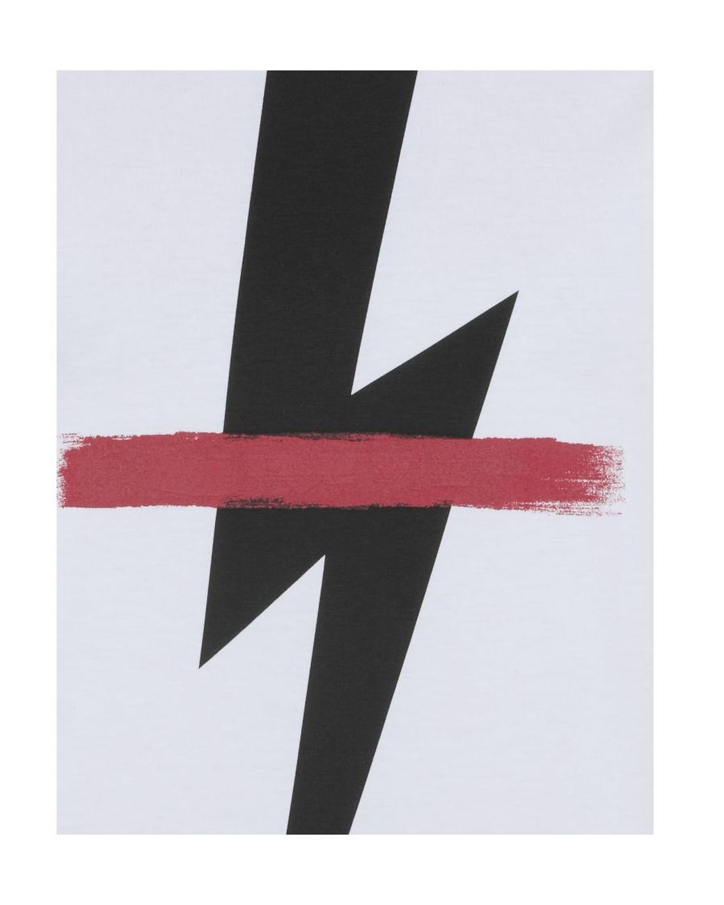 Neil Barrett White Lightning Printed T-Shirt for men