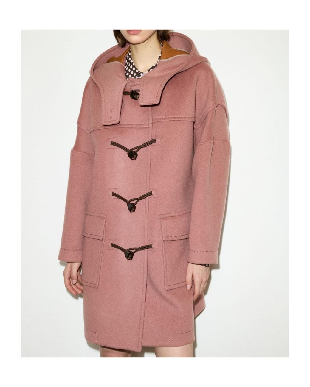 MAX&Co. Pink Wool-Blend Duffel Coat