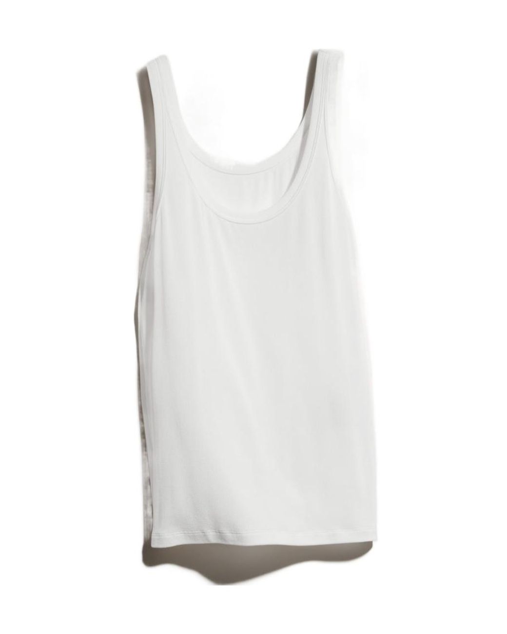 Gucci White Stretch Rib Jersey Tank Top With Tag