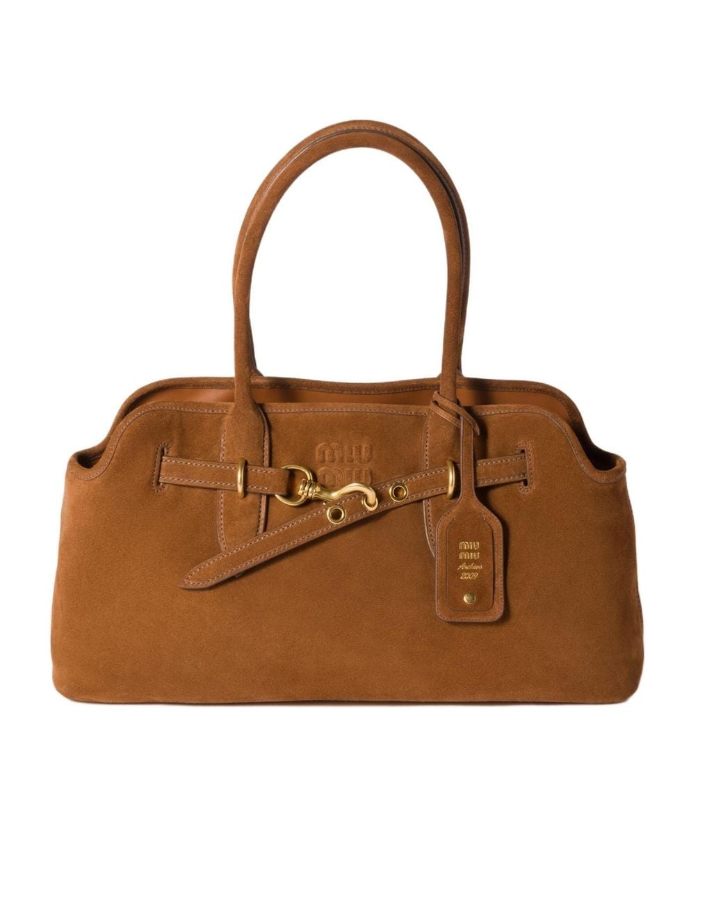 Miu Miu Brown Aventure Suede Bag