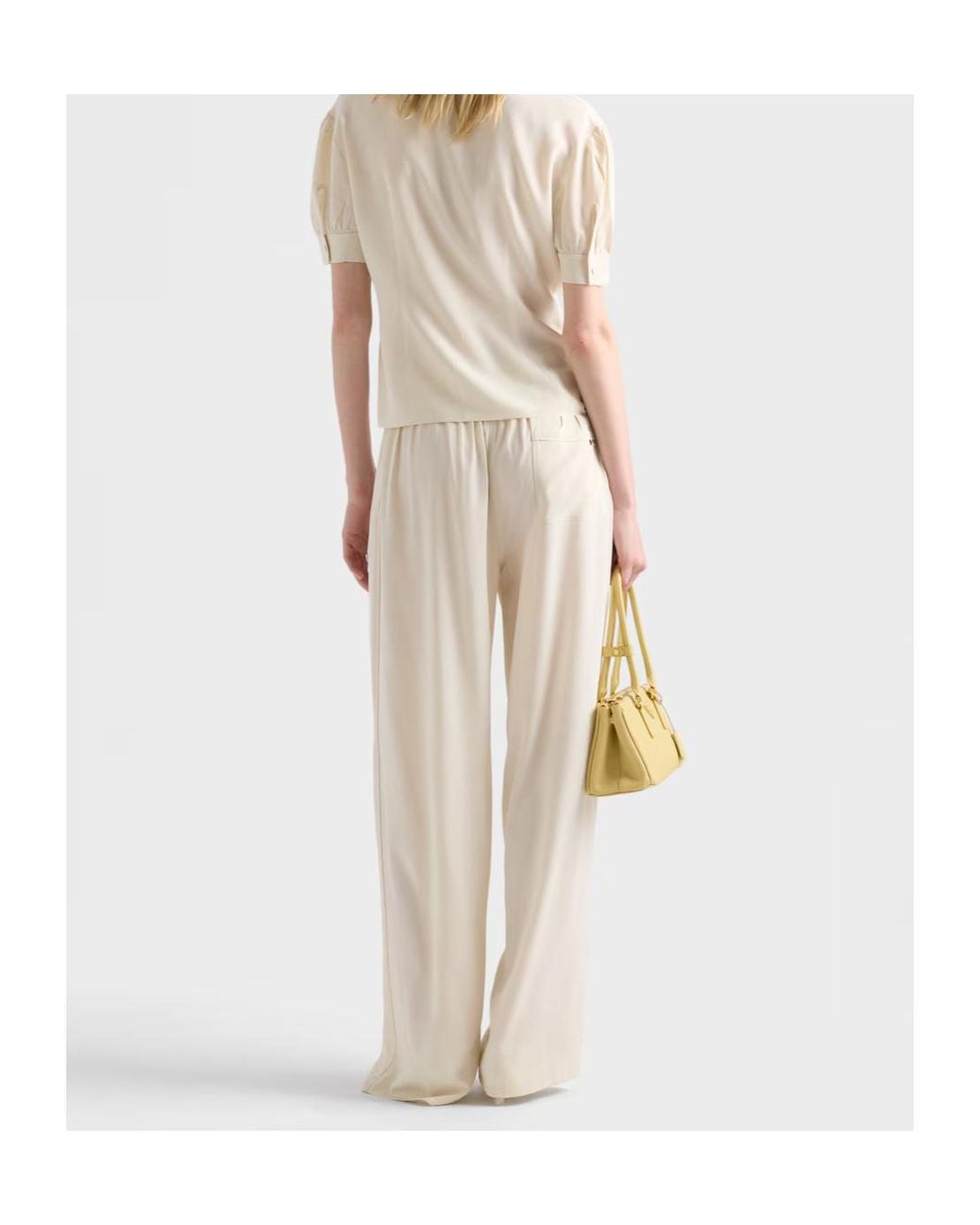 Prada Natural Silk Marocain Pants