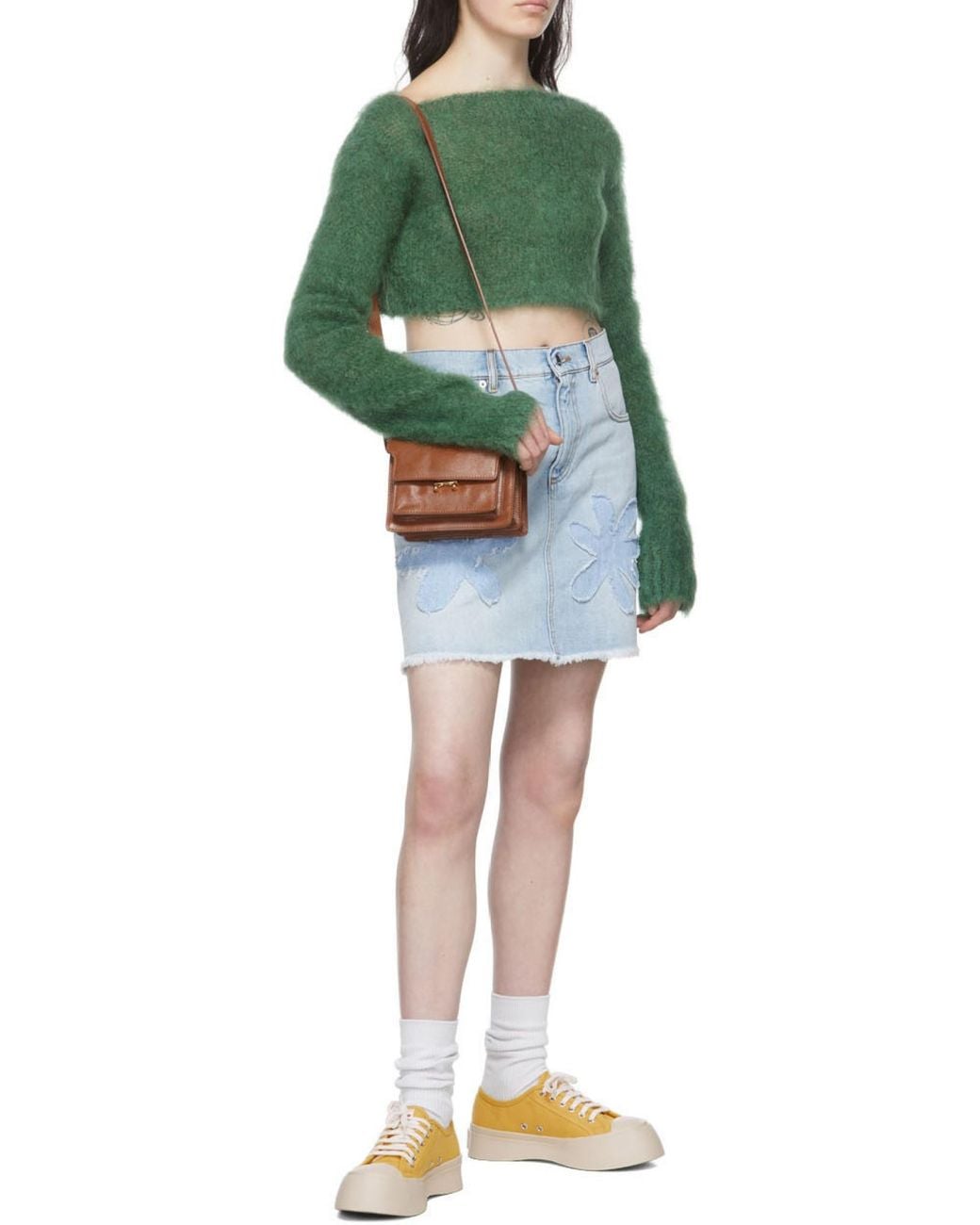 Marni Brown Truck Strapped Mini Crossbody Bag