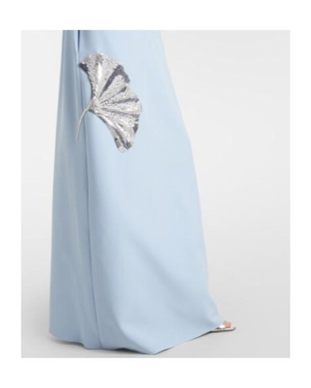 Safiyaa Blue Naima Embellished Crêpe Gown