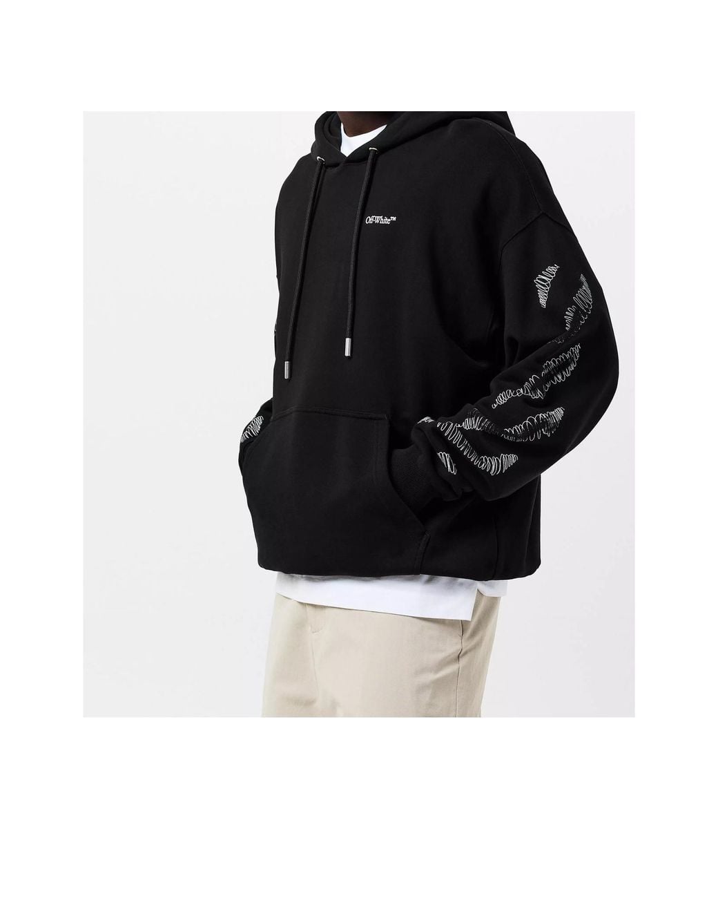 Off-White c/o Virgil Abloh Blue Scrib Diag Over-The-Head Hoodie for men