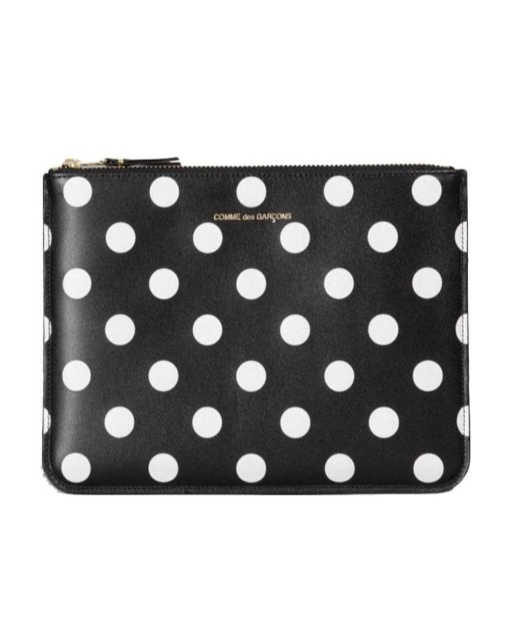 Comme des Garçons Black Comme Des Garçons Wallet Polka Dot Printed Zipped Wallet for men