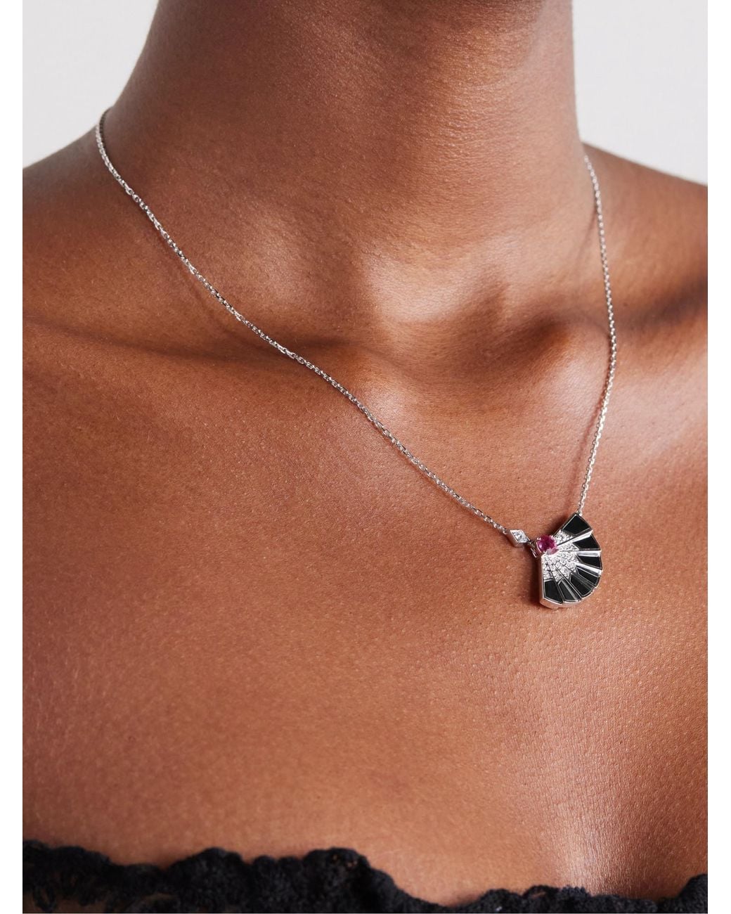 Garrard Metallic 18-Karat Multi-Stone Necklace