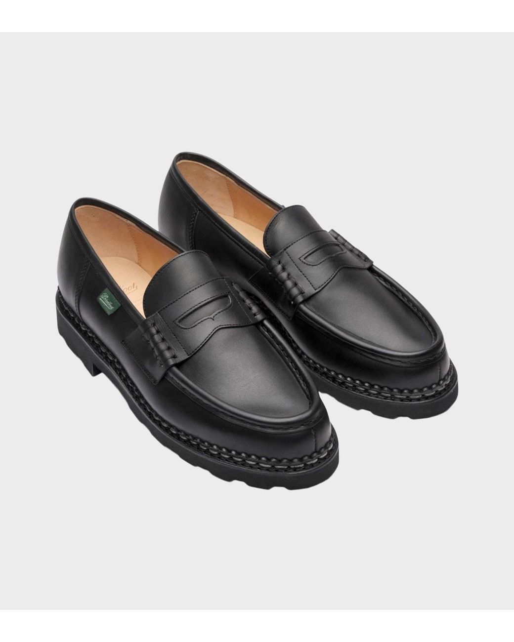 Paraboot Black Round-Toe Loafers for men