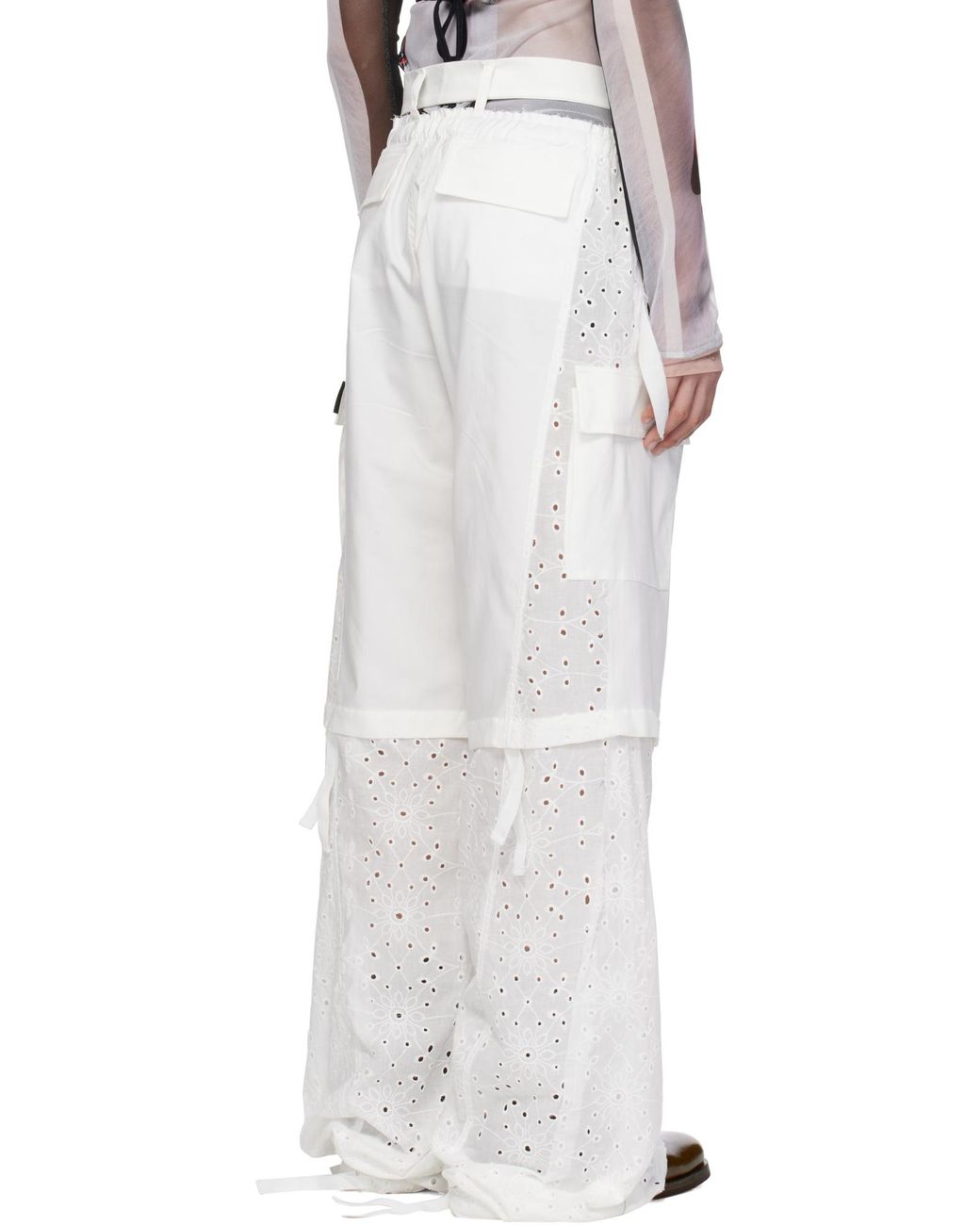 OTTOLINGER White Baggy Cargo Trousers