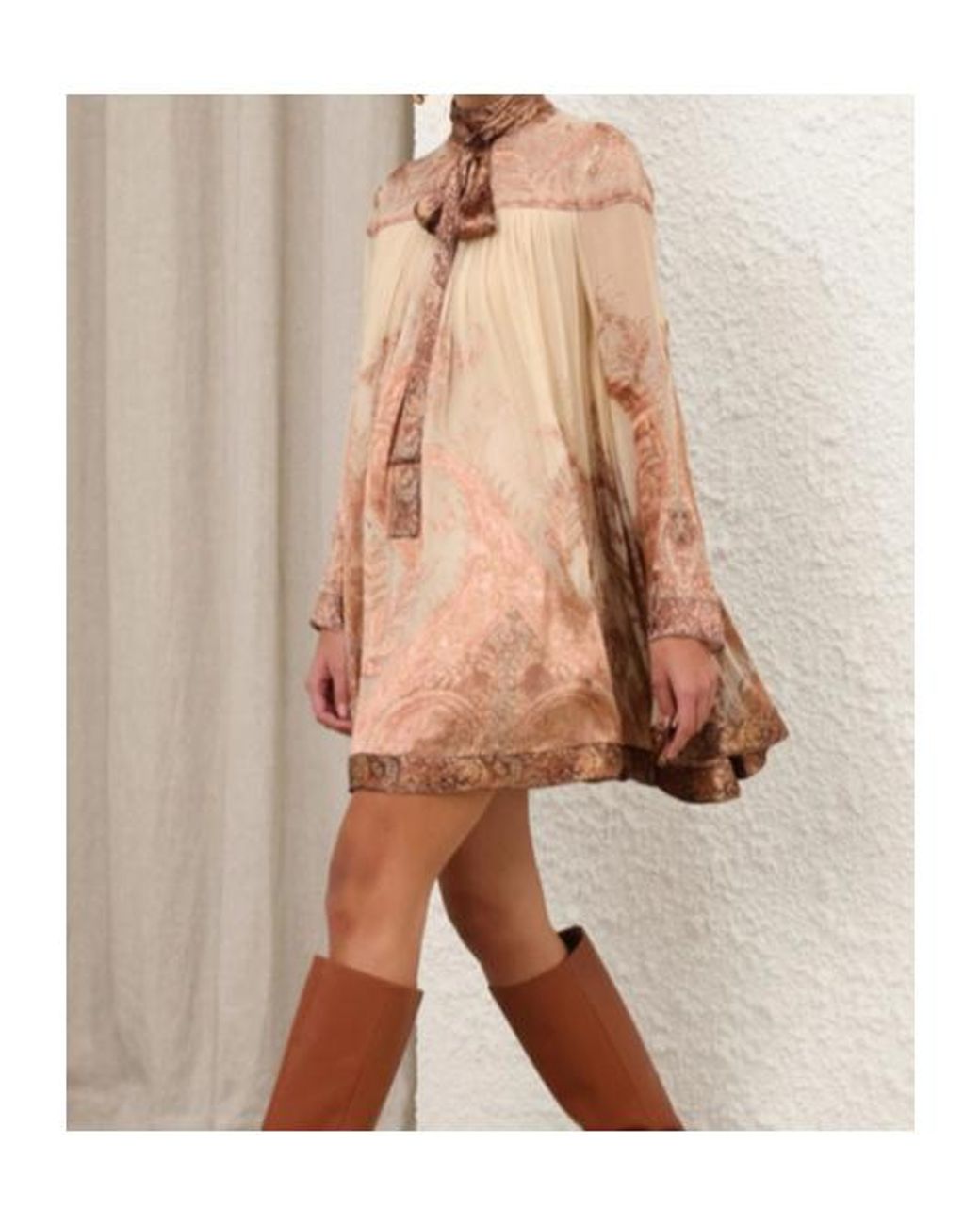 Zimmermann Brown Hypnotic Batwing Mini Dress