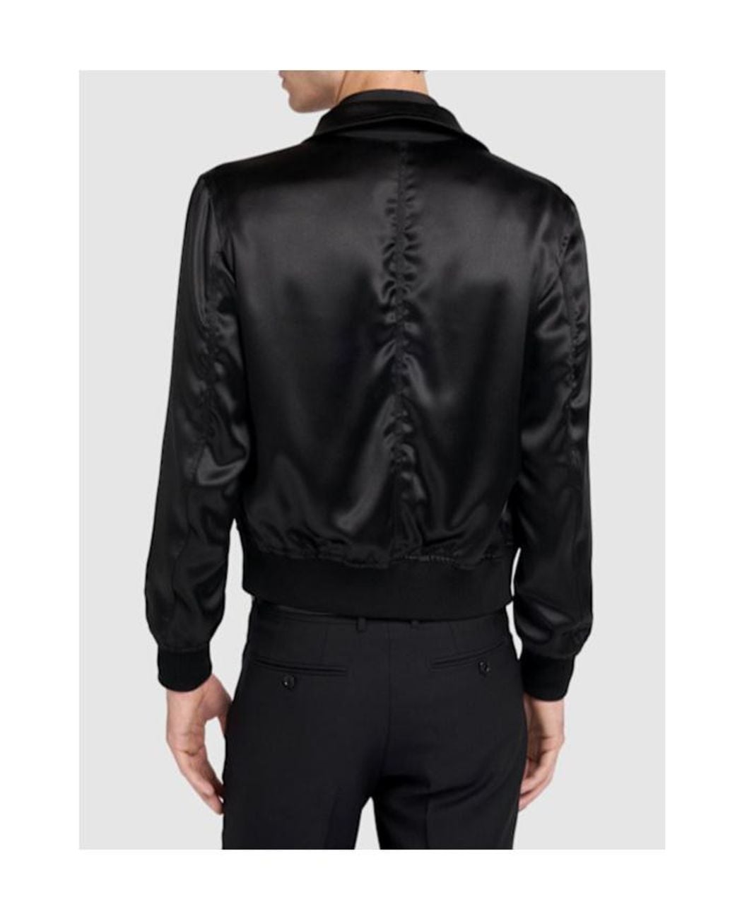 Tom Ford Black Silk Satin Reversible Jacket for men