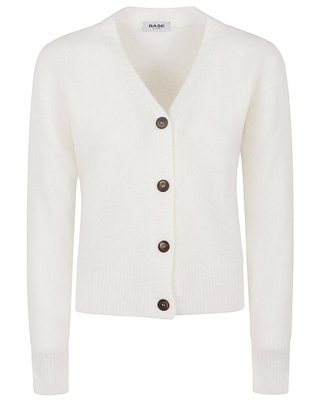 Baserange White Long-Sleeved Cardigan