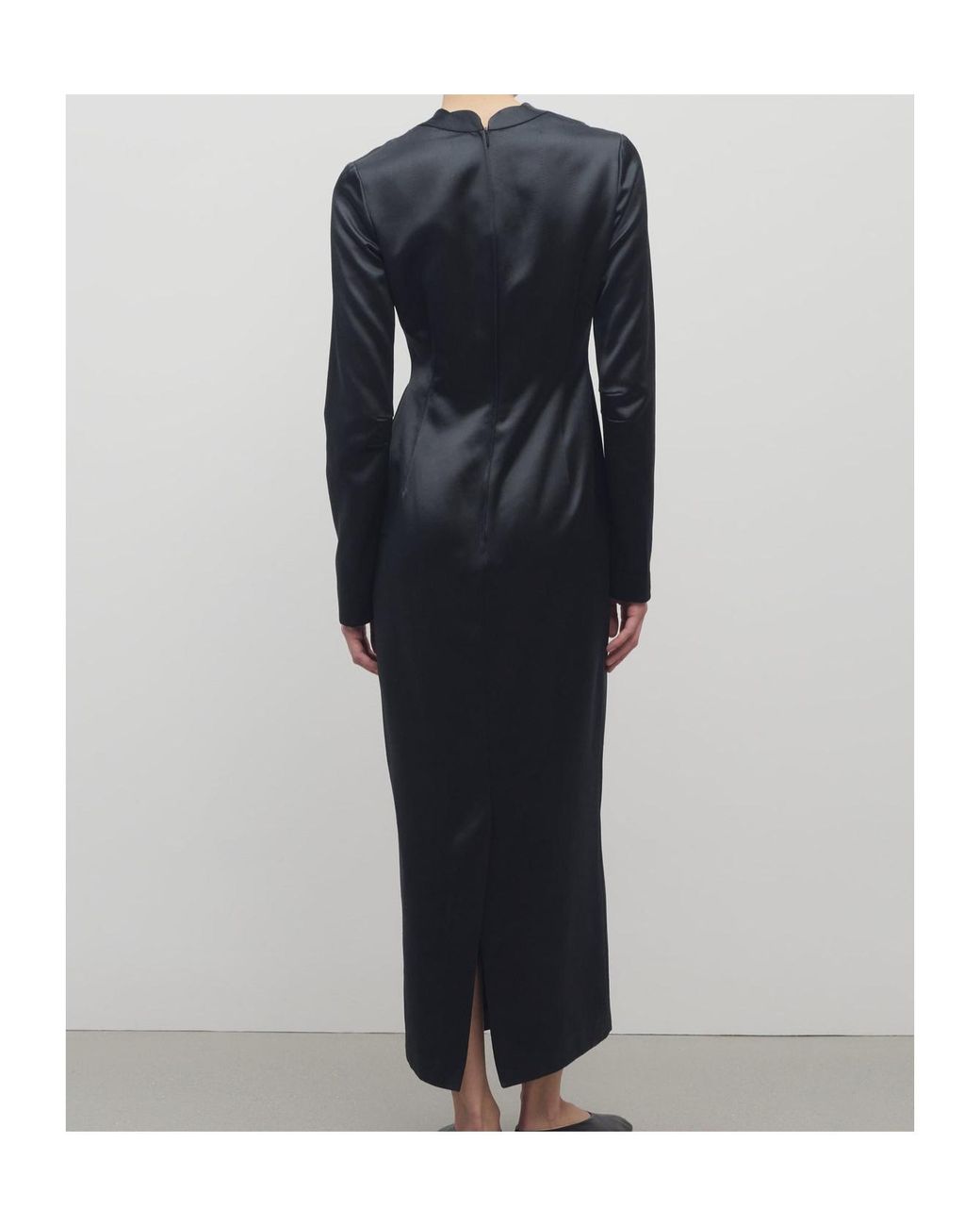 The Row Black Mitzi Silk And Viscose Dress
