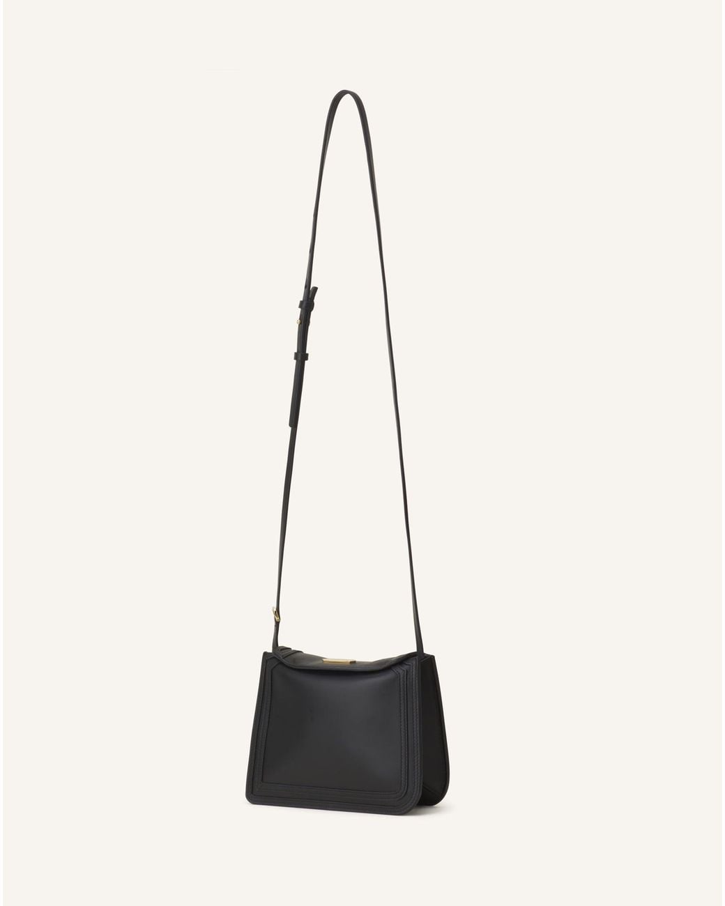 Lanvin Black Compagnon Flap Shoulder Bag