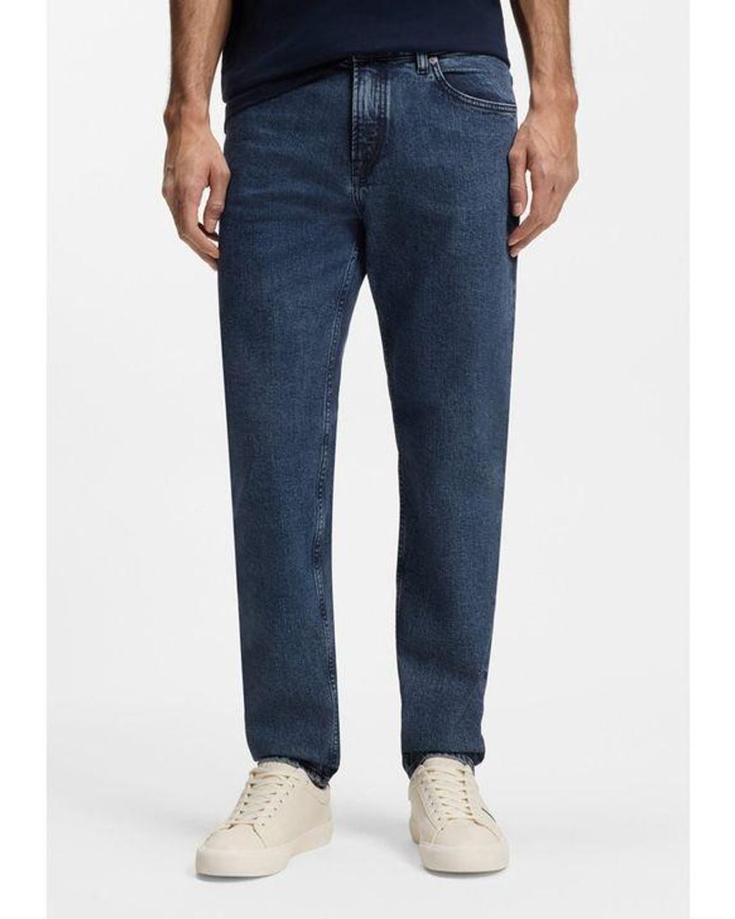 Boss Blue Belt-Loop Jeans for men