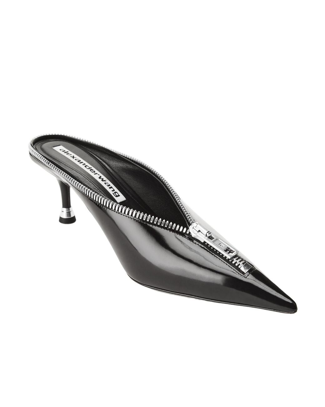 Alexander Wang Black Akila Zip Closed Toe Mules