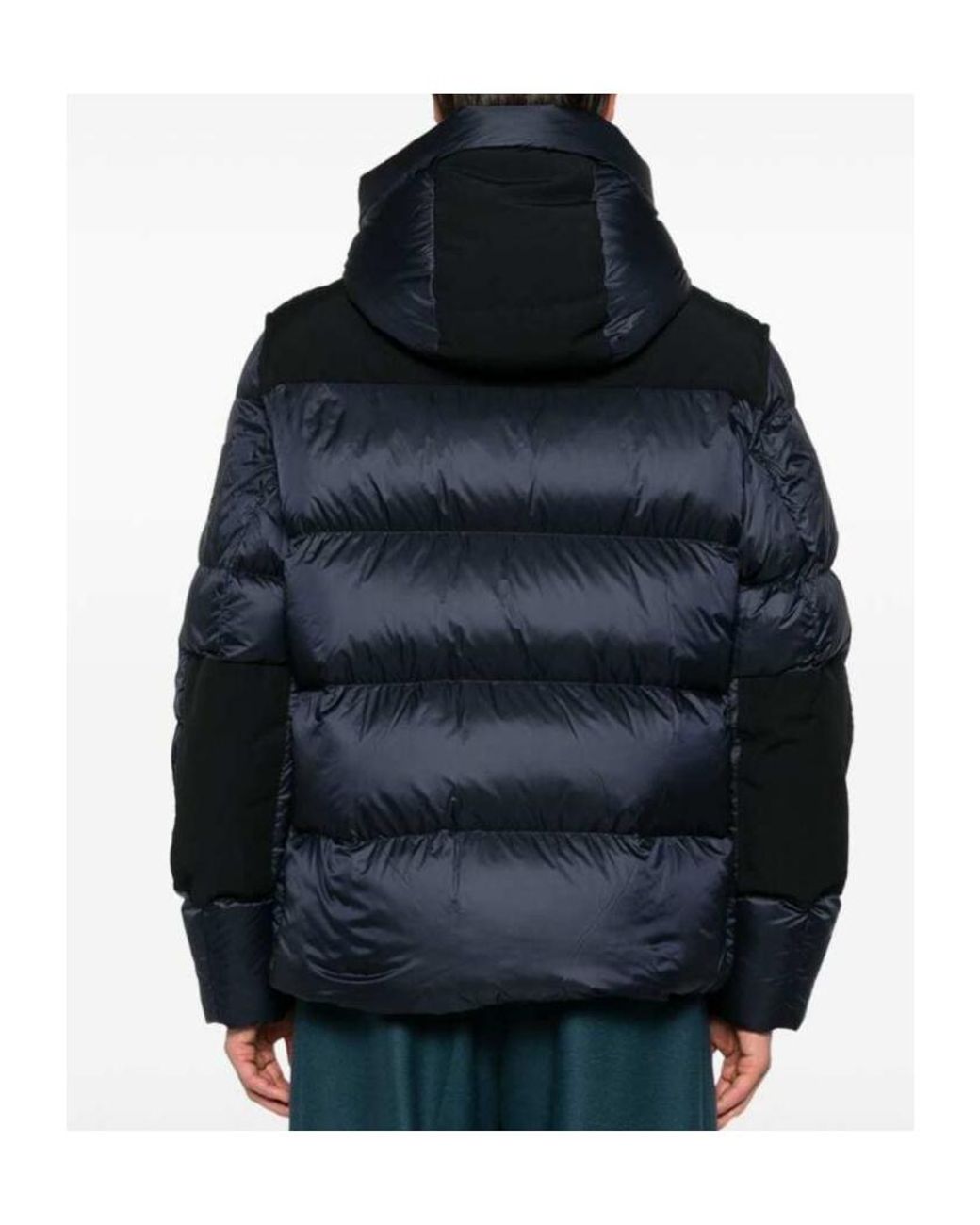 Burberry Blue Quilted Hooded Down Jacket for men