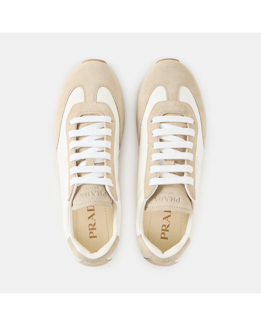 Prada White Low-Top Sneakers