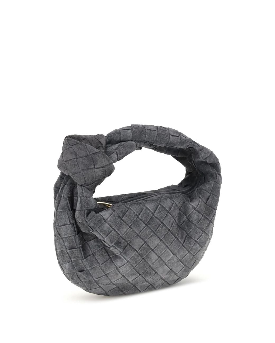 Bottega Veneta Gray Jodie Knot Detailed Mini Tote Bag