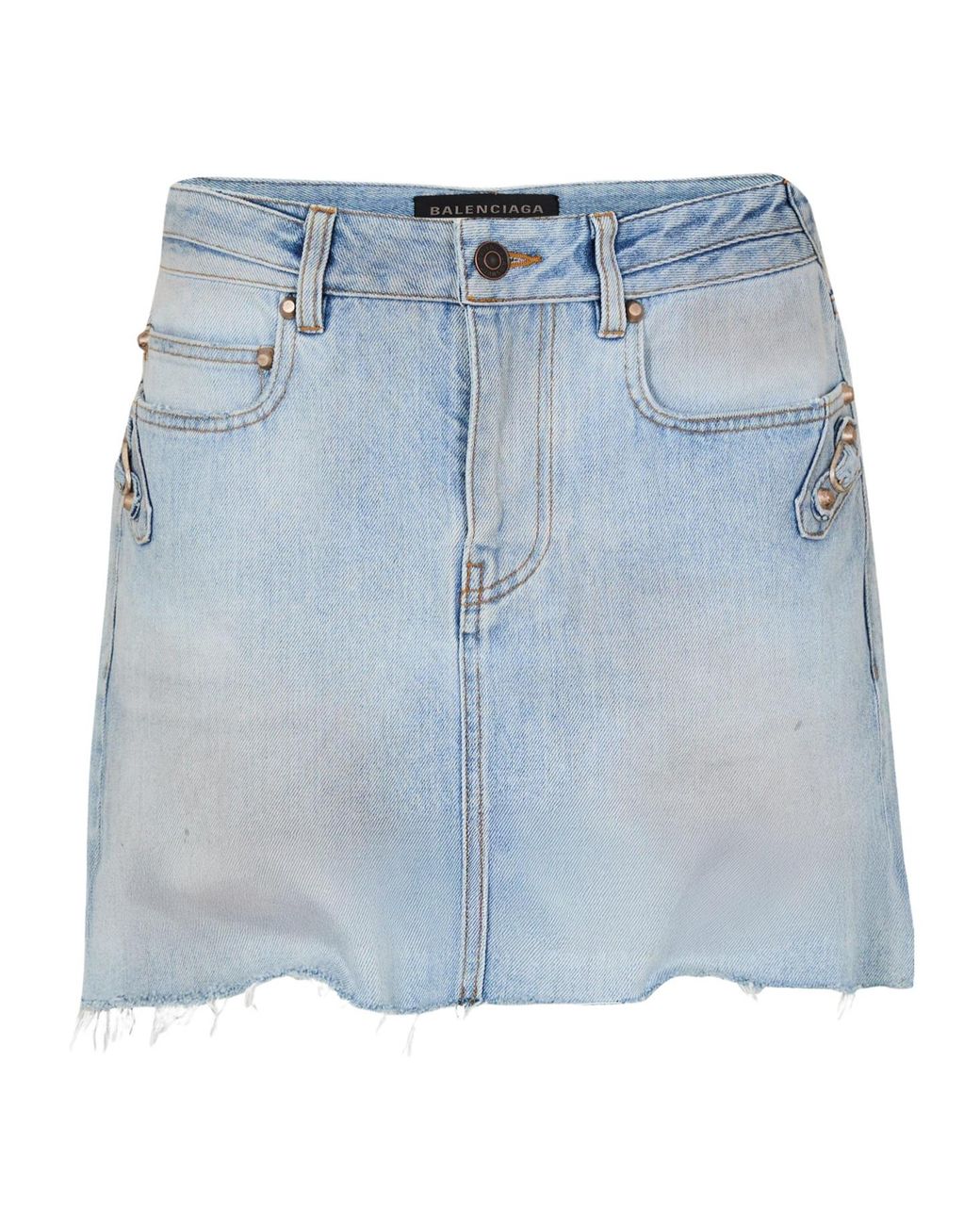 Balenciaga Blue Denim Mini Skirt