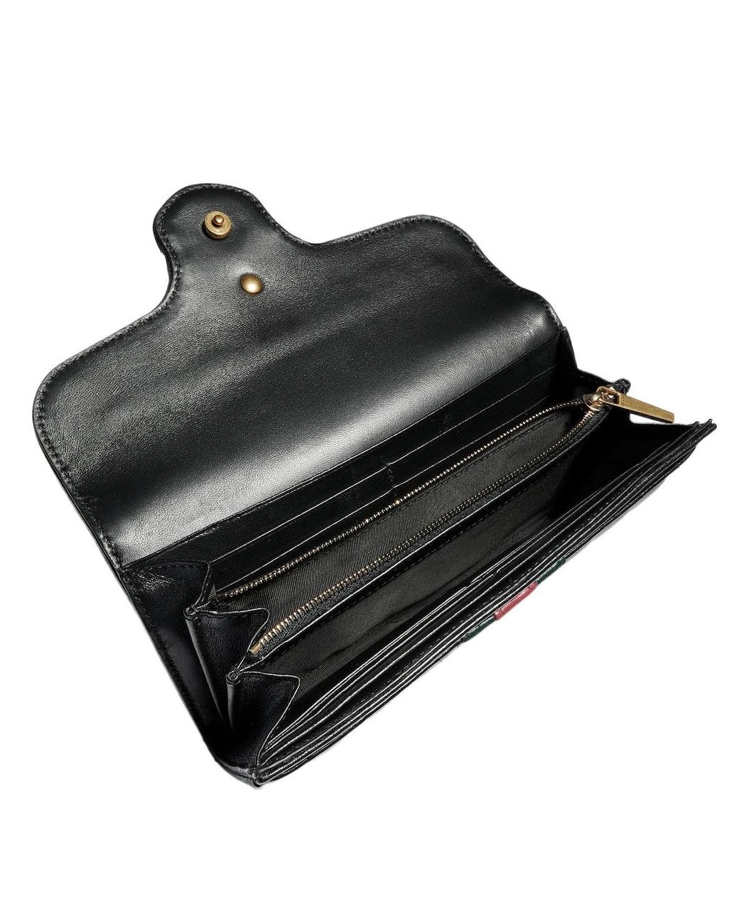 Gucci Black Gg Marmont Continental Wallet