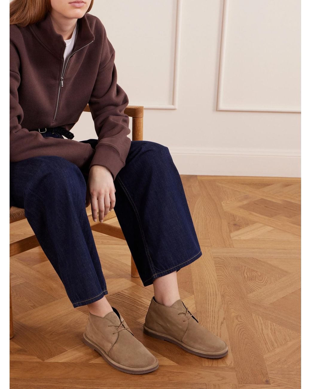Studio Nicholson Brown Woodrow Suede Ankle Boots