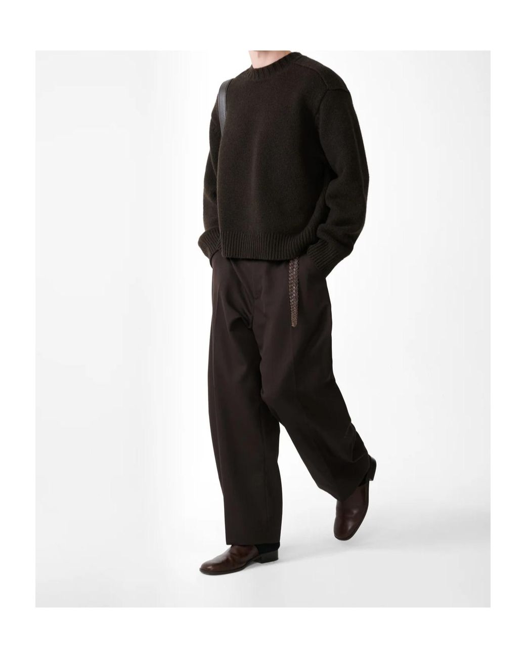 Studio Nicholson Black Long-Sleeve Knit Top for men