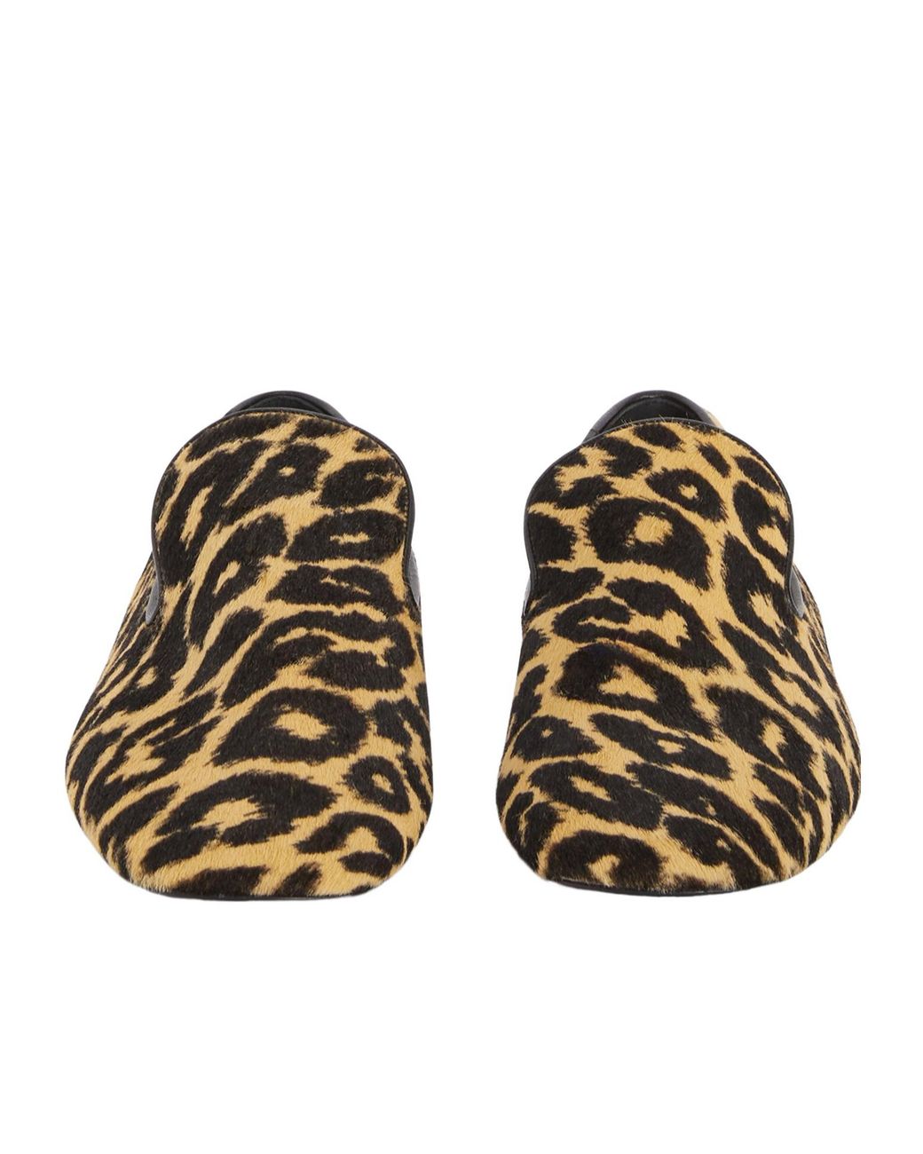 Jil Sander Brown Leopard Printed Slip-On Flat Loafers