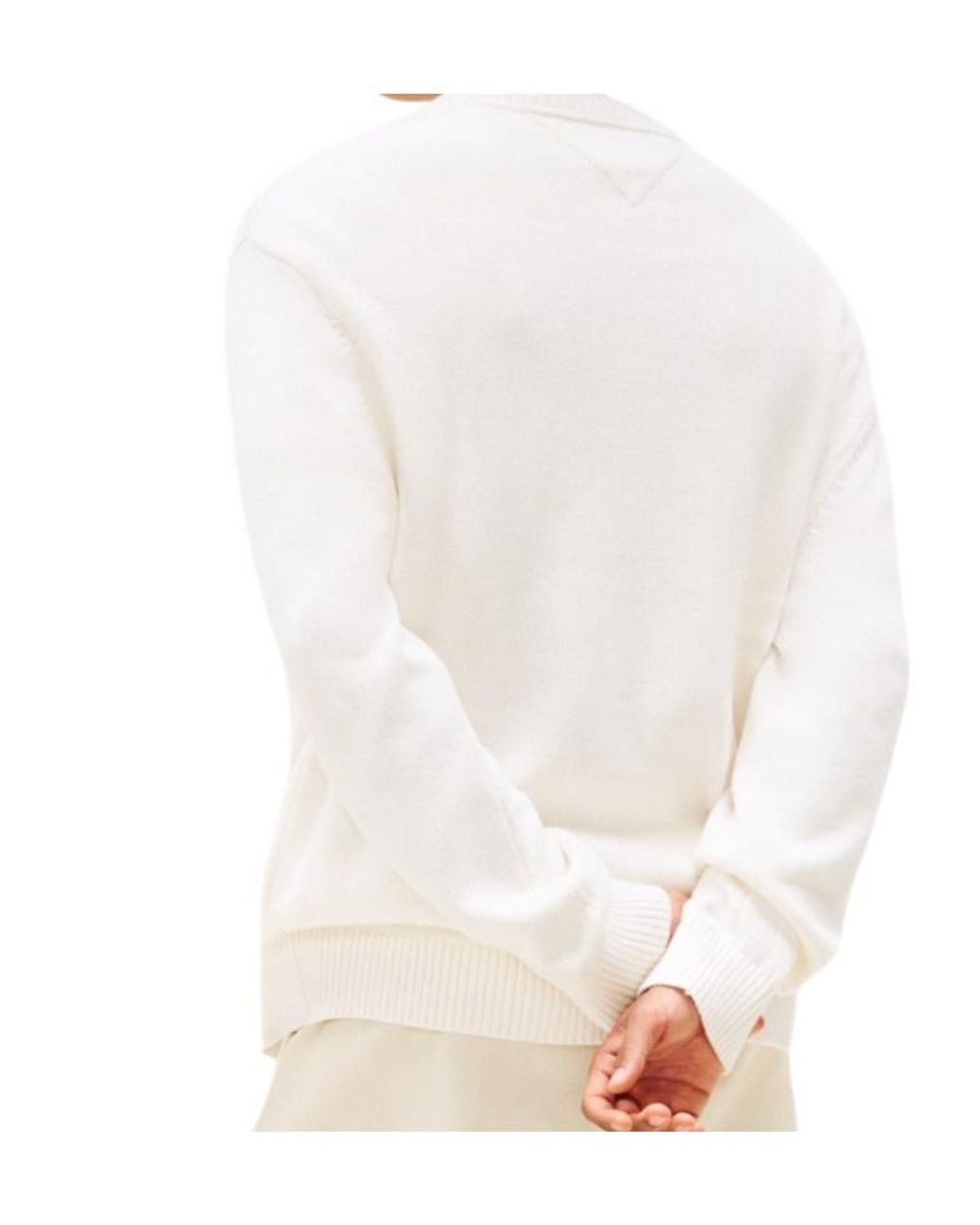 Tommy Hilfiger White Crew Neck Sweater for men