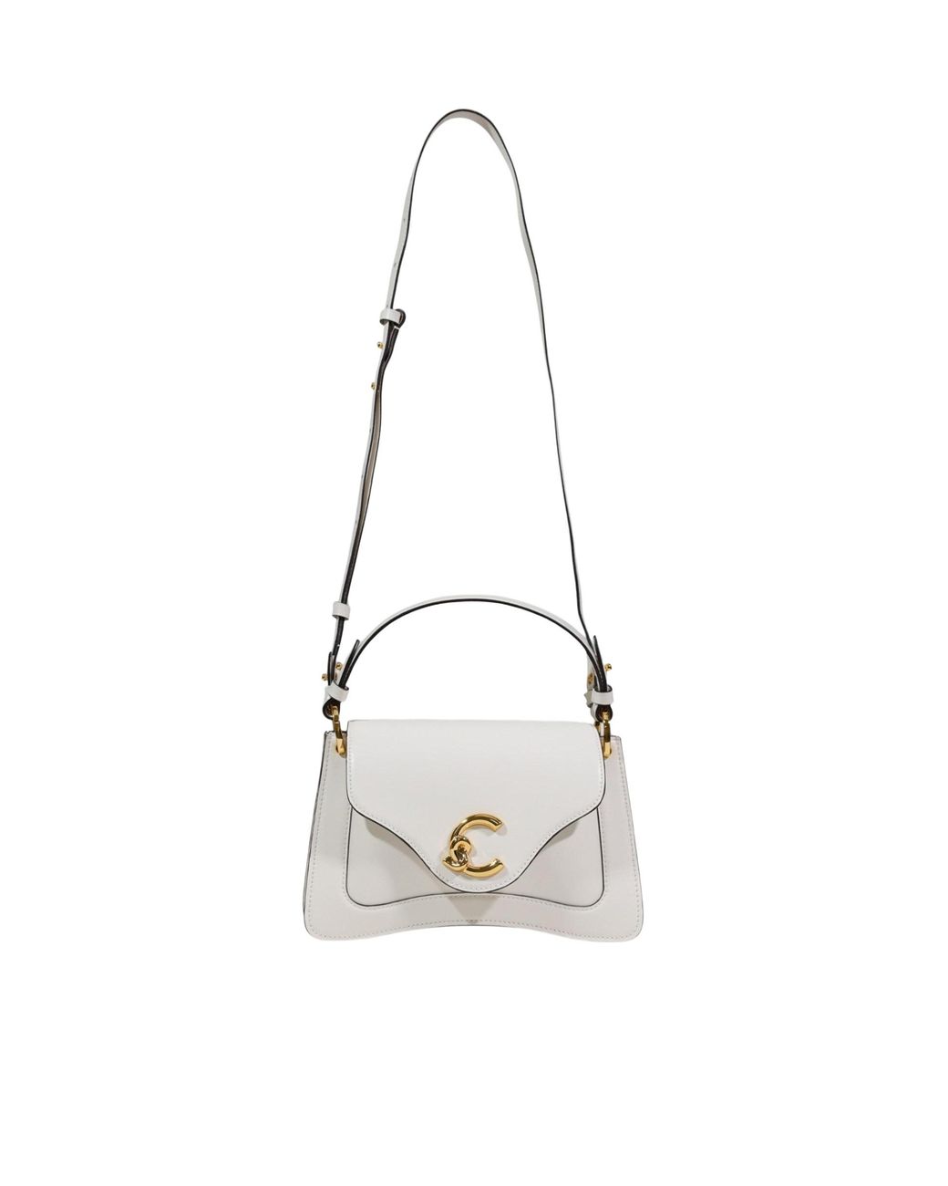 Coccinelle White Small C-Me Leather Tote Bag