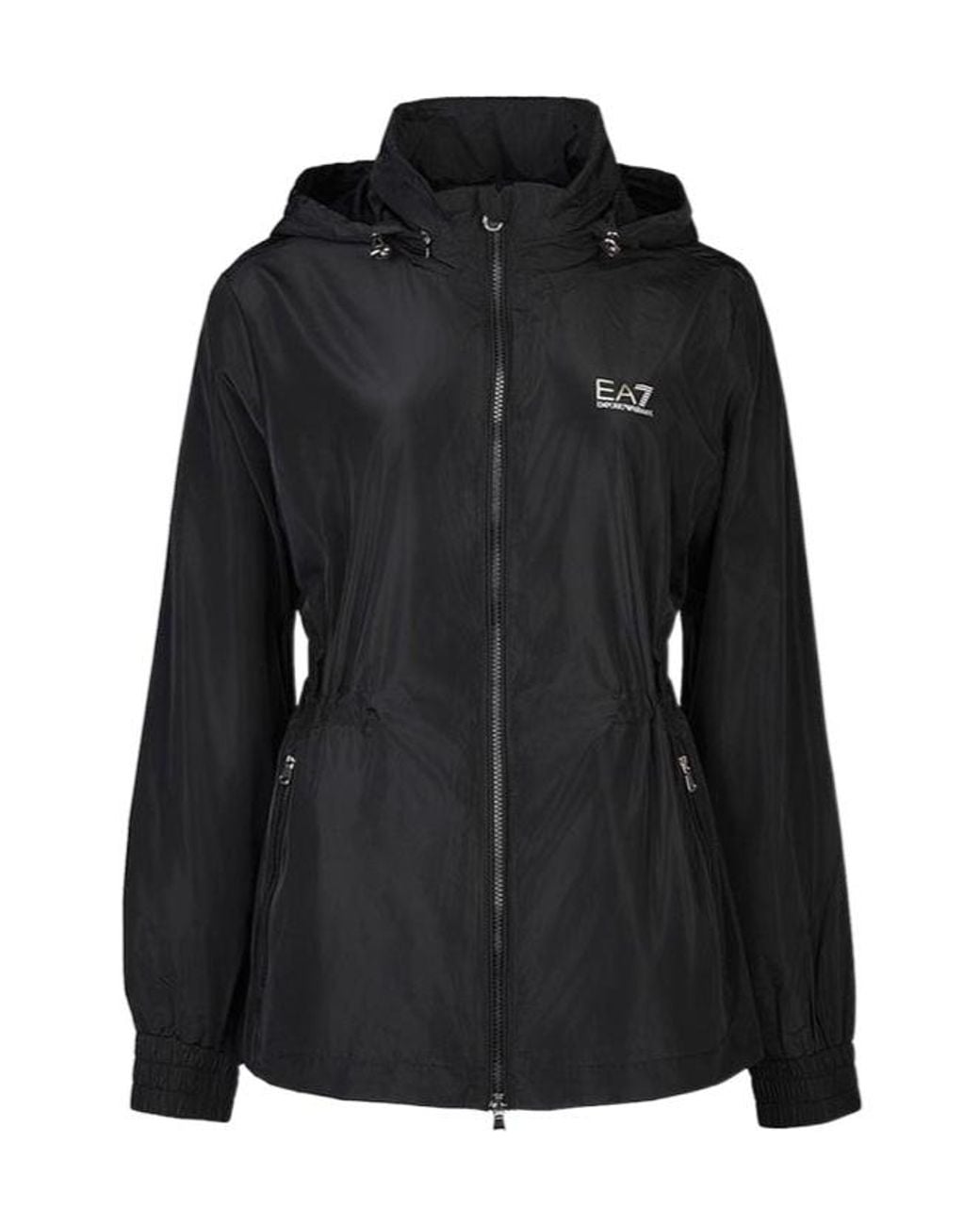 EA7 Black Long-Sleeve Zip-Up Jacket