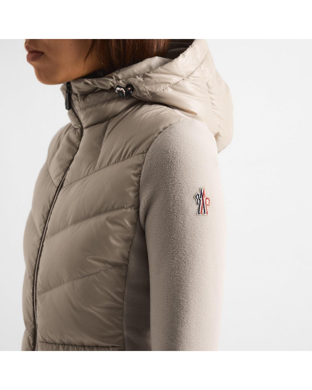 Moncler Natural Hybrid Hooded Down Jacket