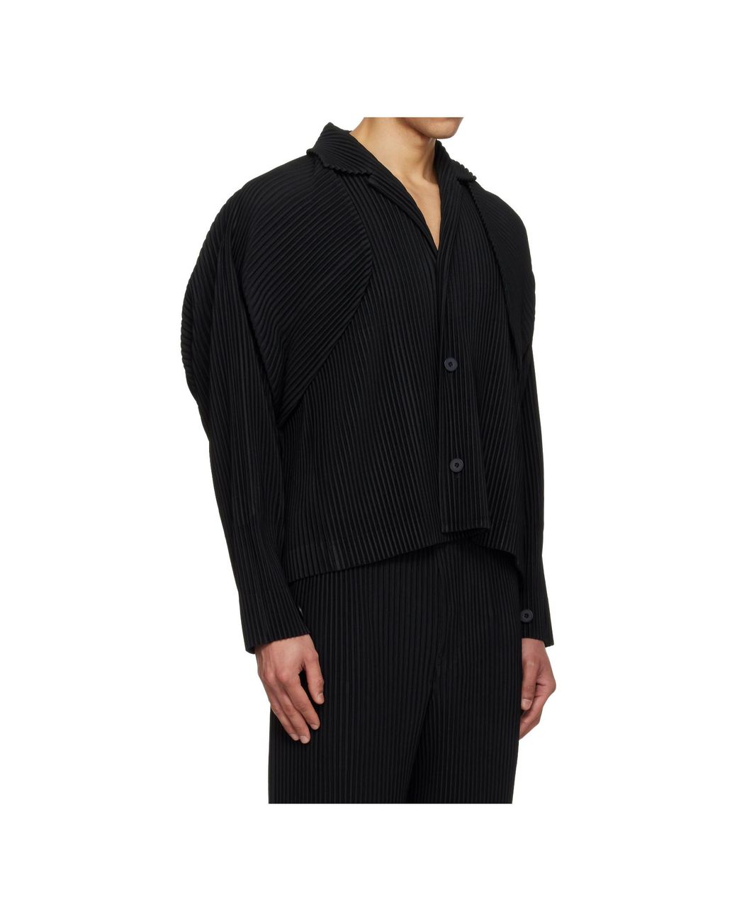 Homme Plissé Issey Miyake Black Homme Plissé Issey Miyake Cover And Fold Pleated Jacket for men