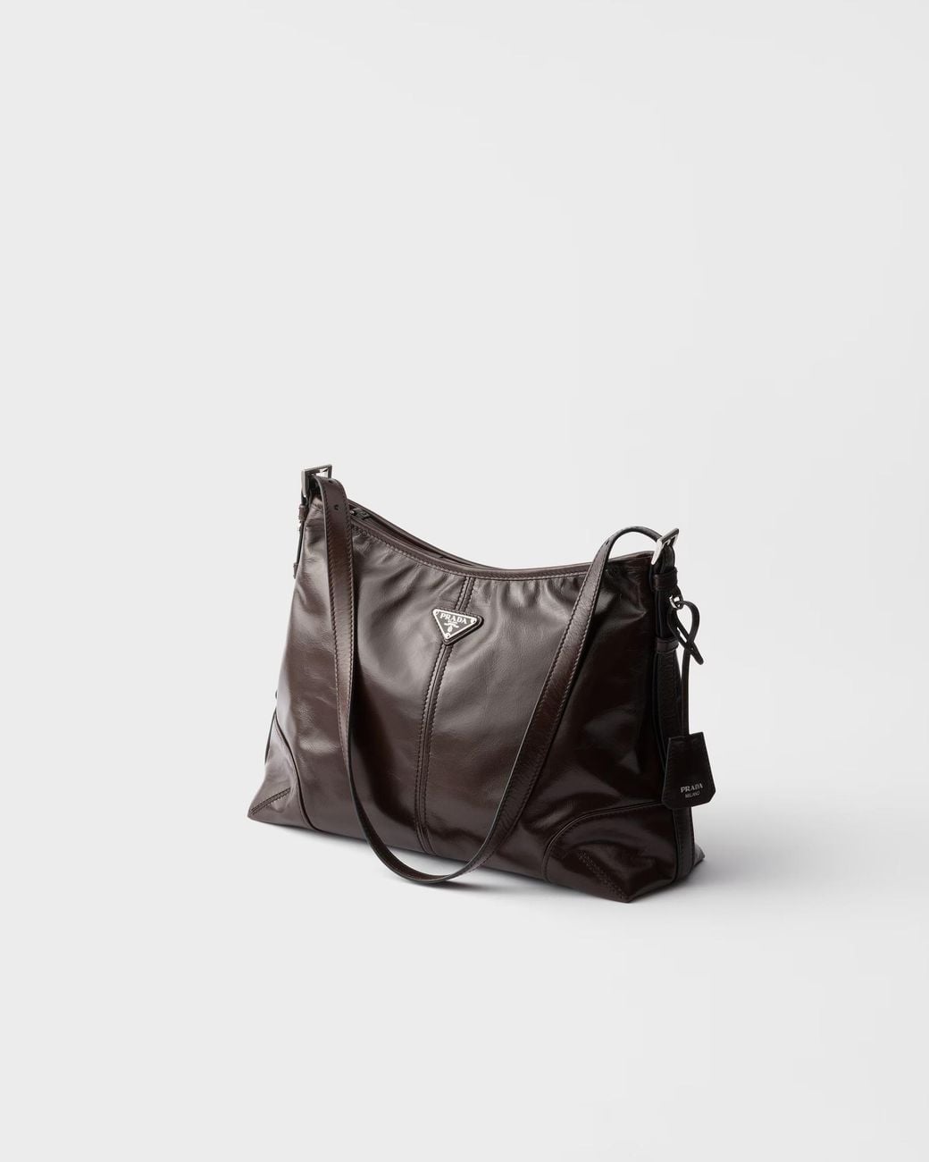 Prada Black Aimèe Large Leather Shoulder Bag