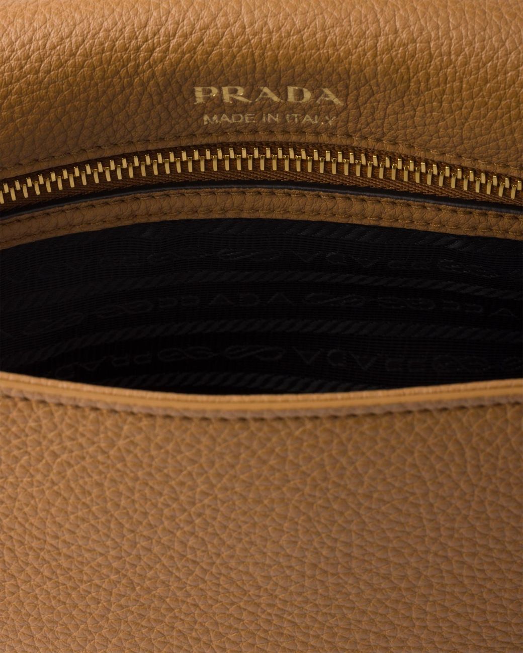 Prada Brown Pattina Flap Shoulder Bag