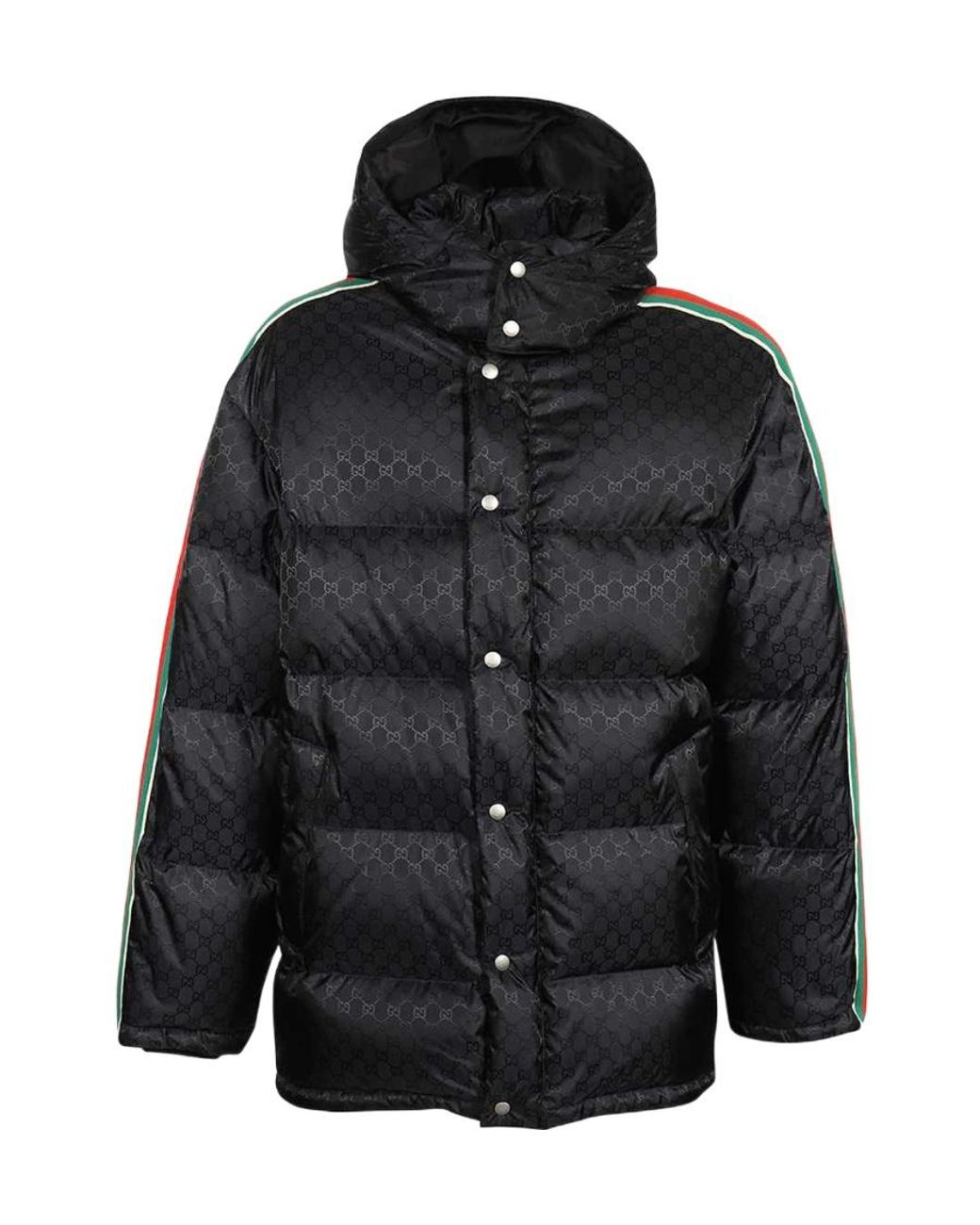 Gucci Black Jumbo Gg Hooded Jacket for men