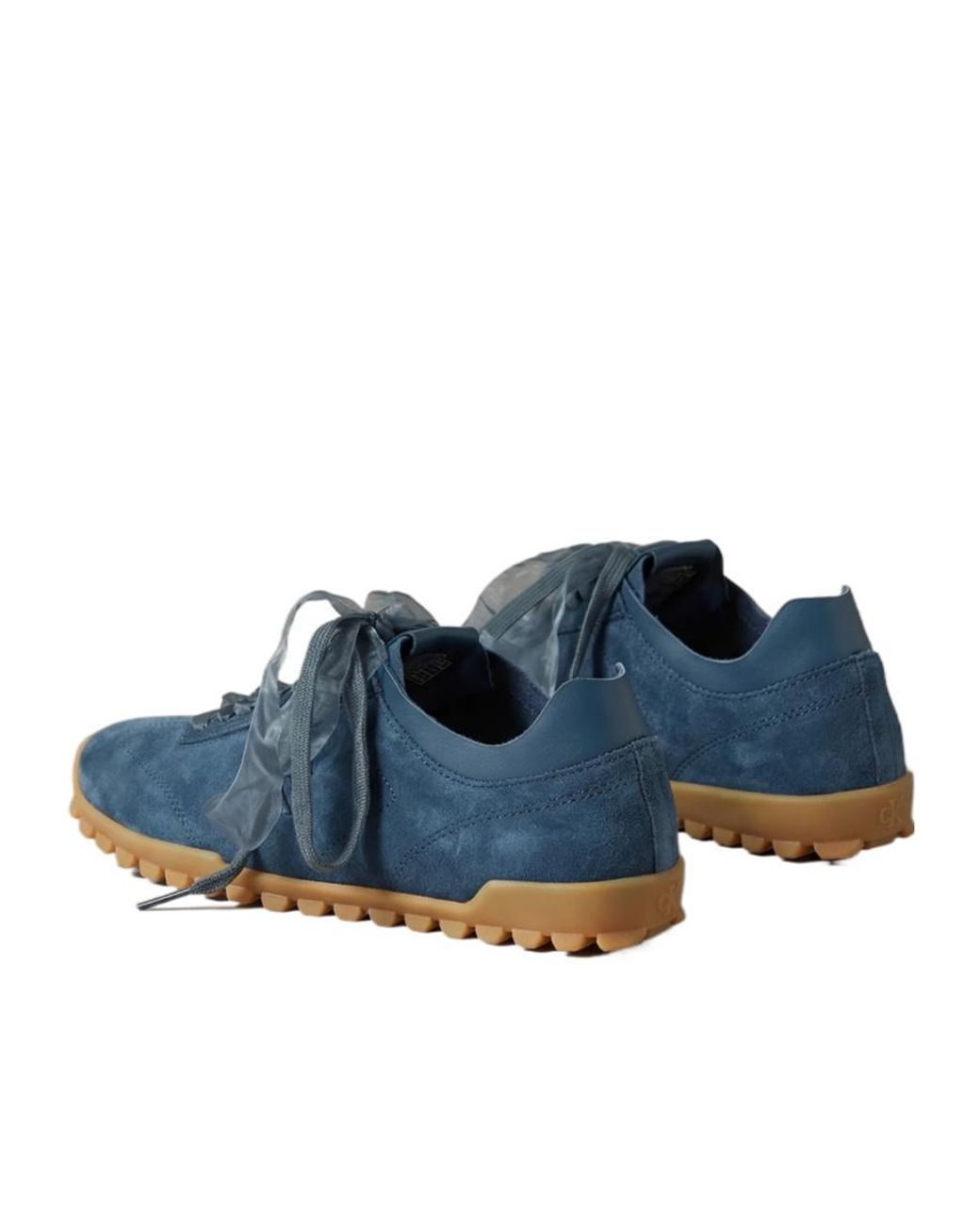 Calvin Klein Blue Sheer-Lace Low-Top Sneakers