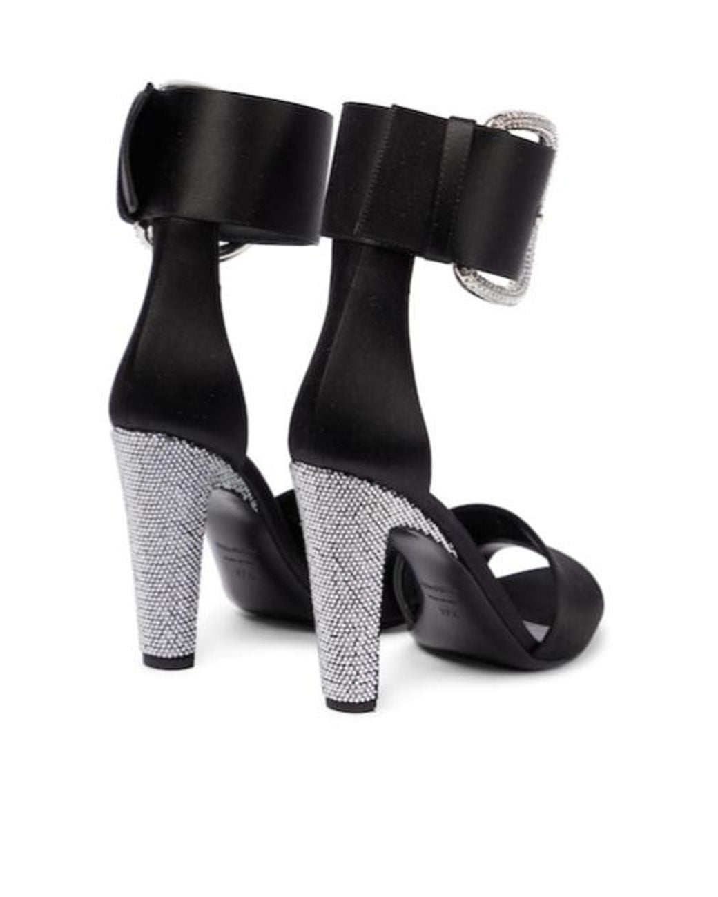 Tom Ford Black Crystal-Embellished Satin Sandals