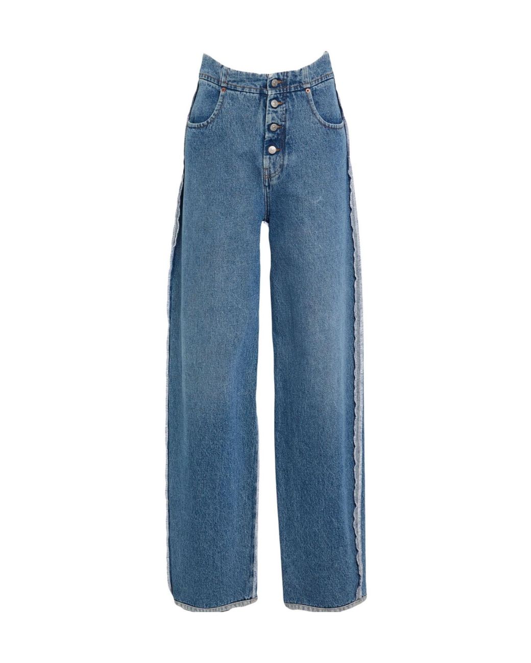 MM6 by Maison Margiela Blue Medium Straight-Leg