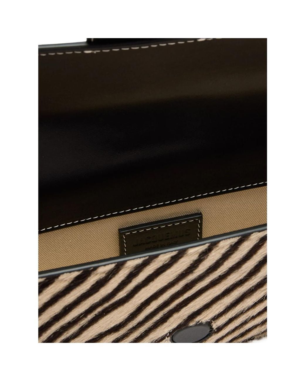 Jacquemus Red Patchwork Zebra-Print Clutch Bag
