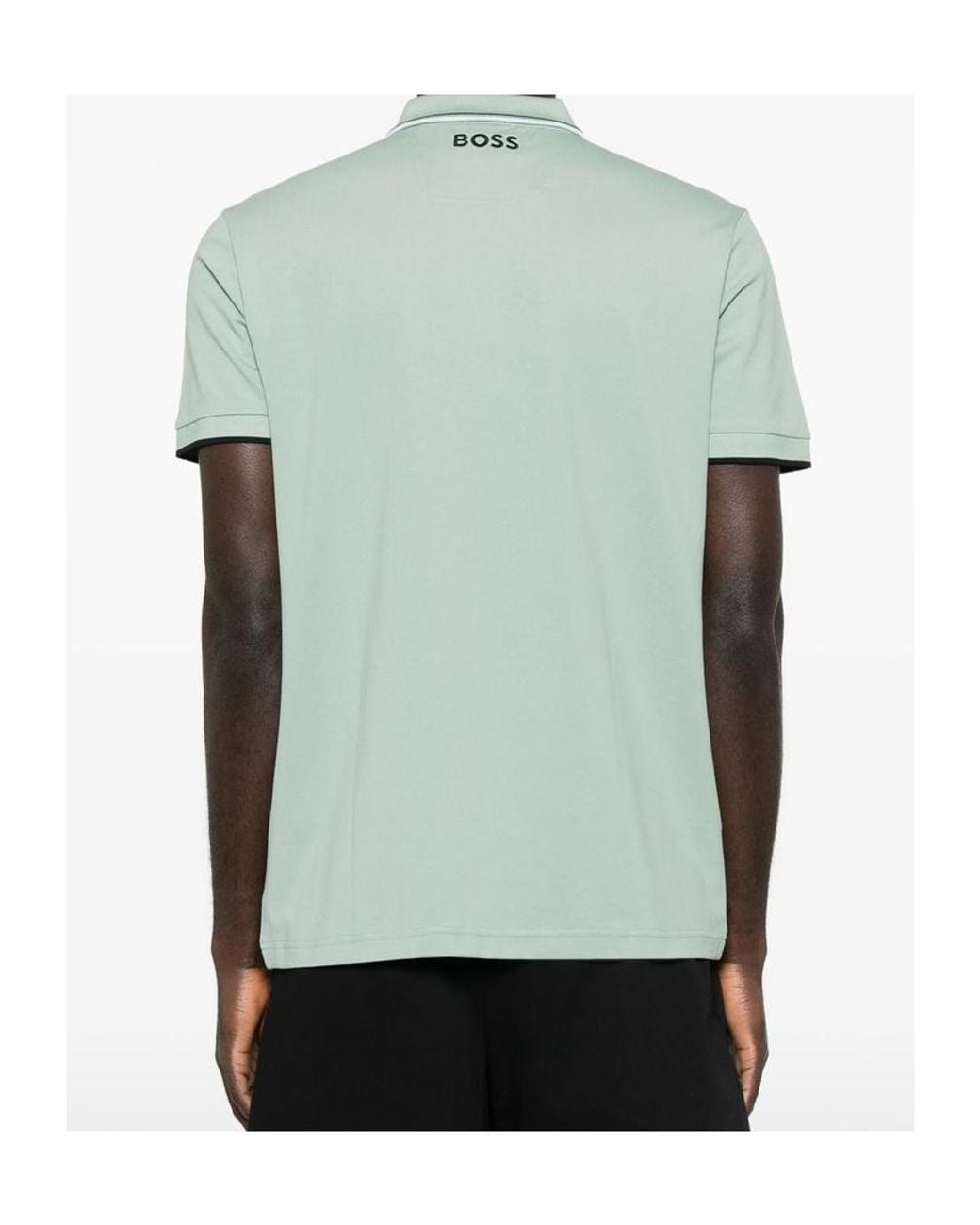 Boss Green Striped-Trim Polo Shirt for men