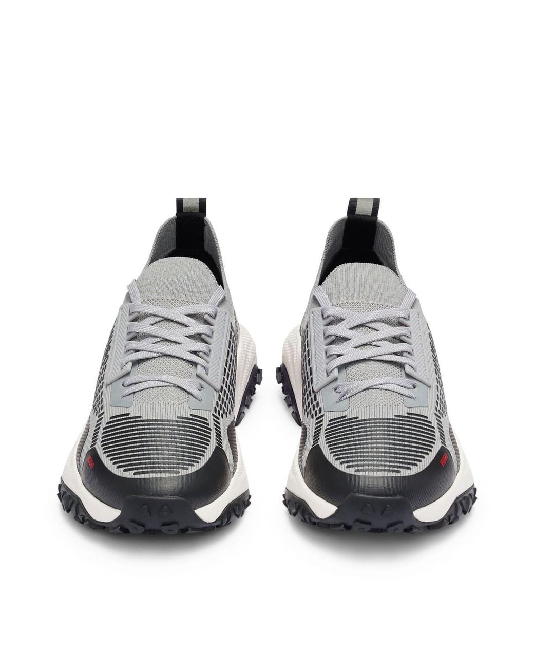 Boss Gray Color Block Trainers for men