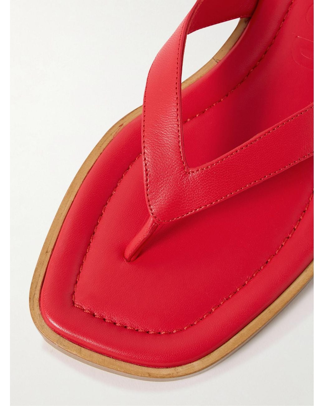 Staud Red Minimalist Sandals