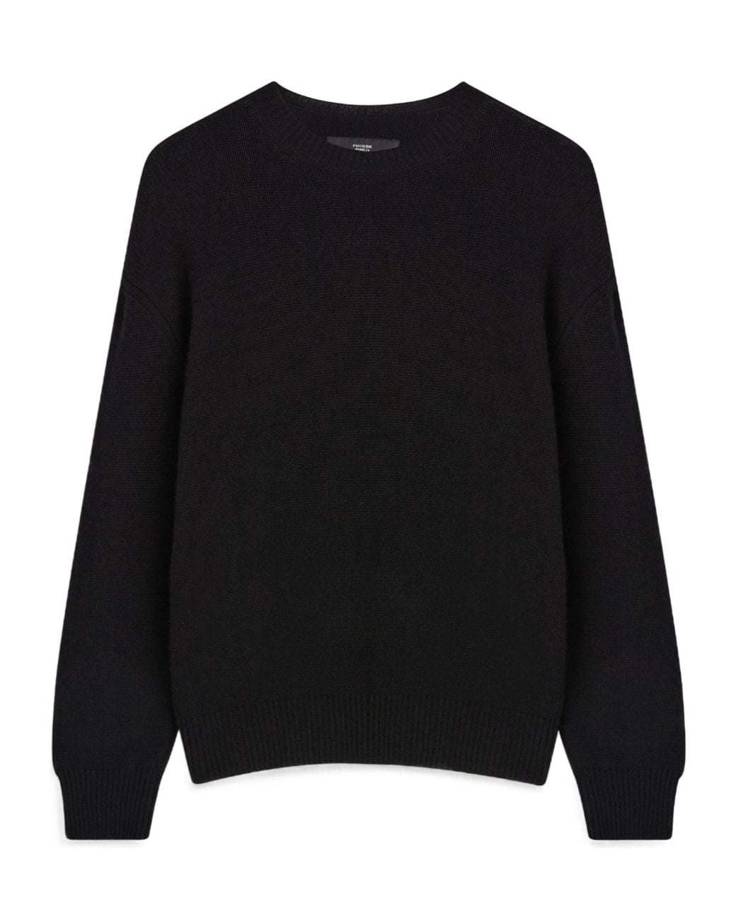 Phoebe Philo Black Cashmere Crew-Neck Sweater
