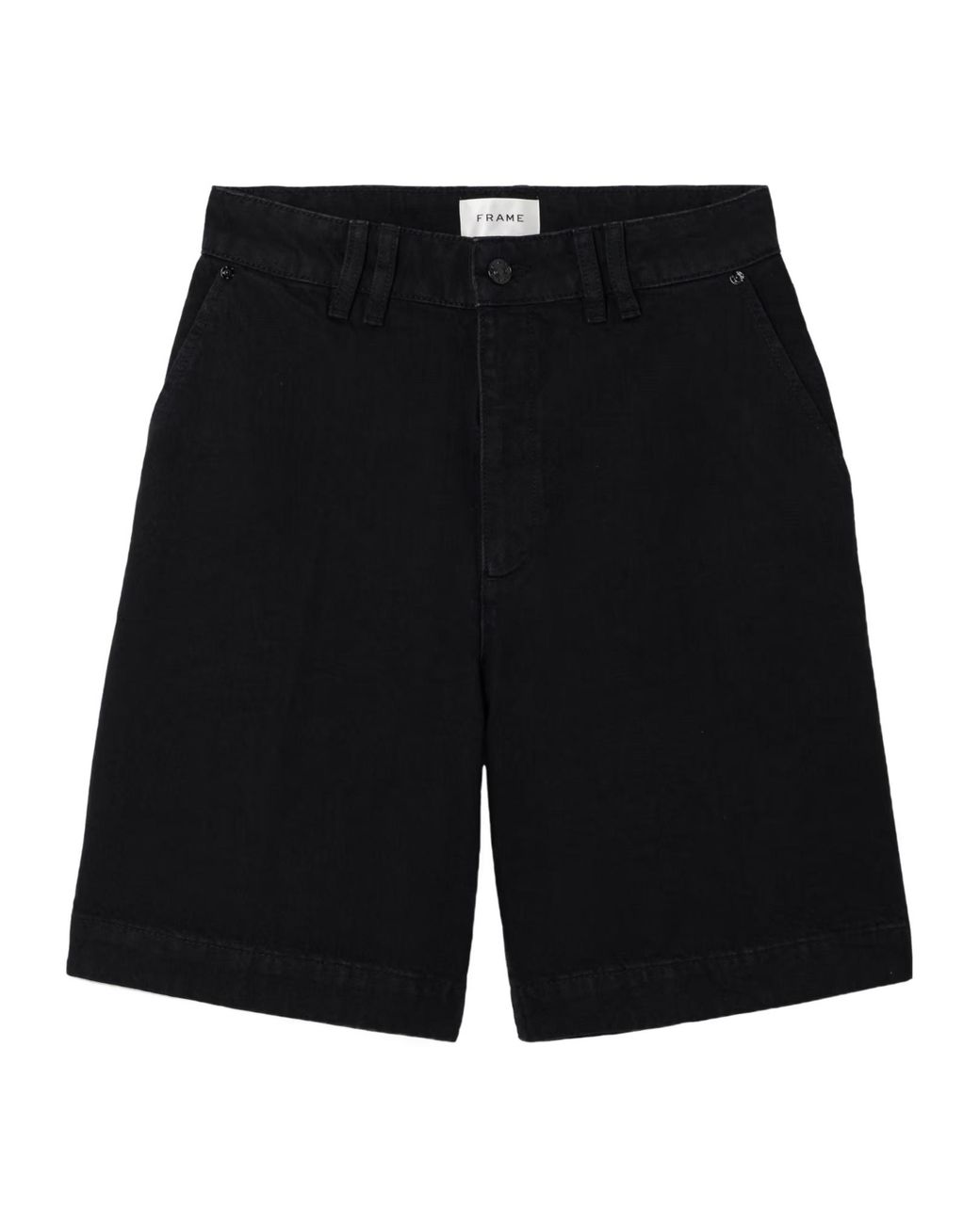 FRAME Black The Trouser Shorts