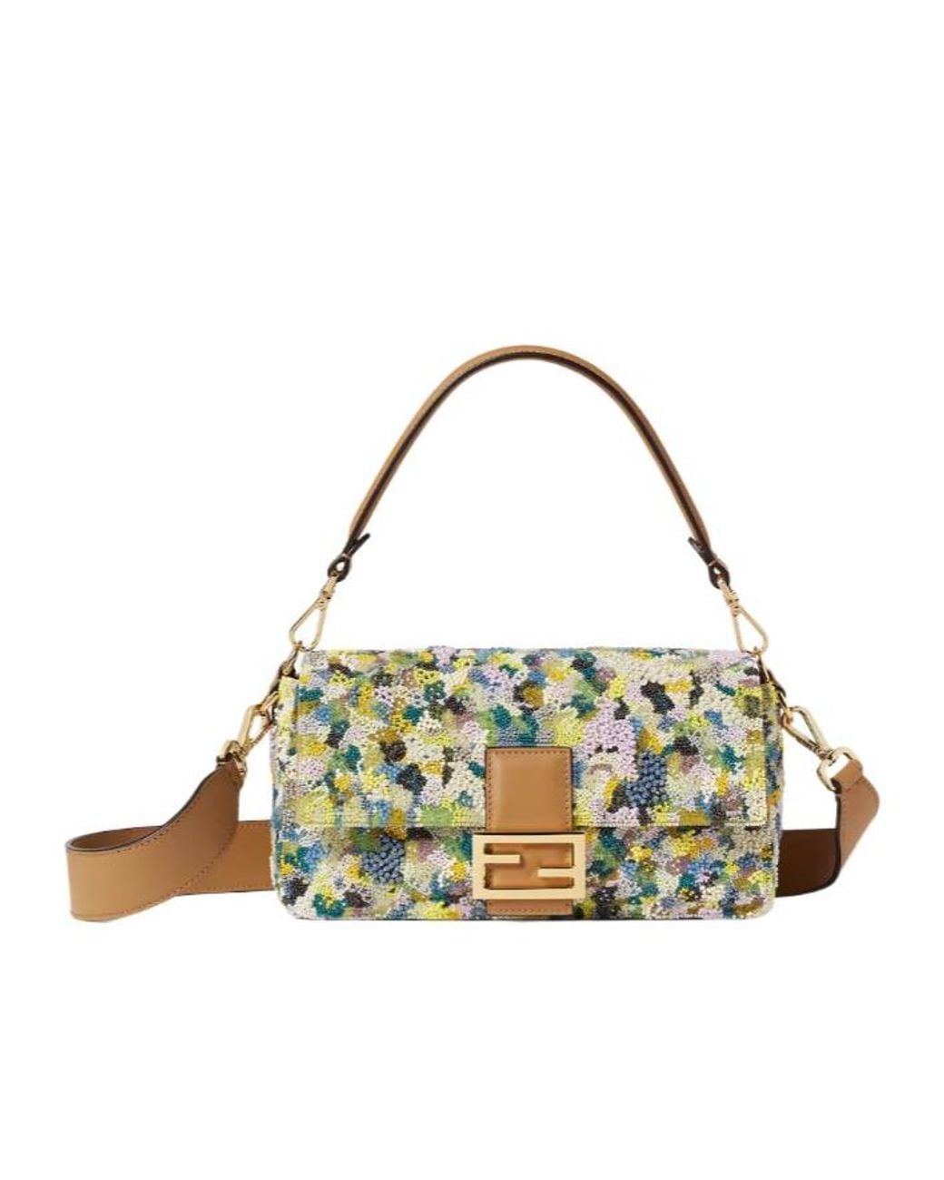 Fendi Metallic Bag Embroidered With Beads